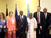 Haut-Katanga: Mission économique belge, Mme Hilde Van Inthouldt encourage les missionnaires à tirer parti des opportunités.