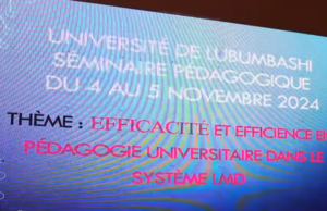 Enseignement: UNILU 2024-2025, 1er séminaire sur l’efficacité et l’efficience en pédagogie universitaire